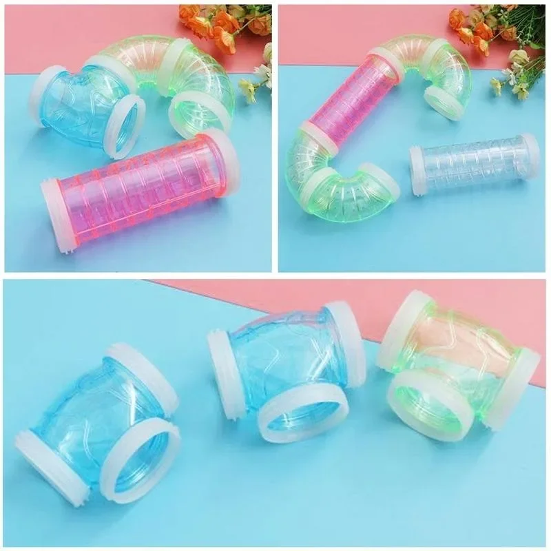 8 Pcs/set DIY Hamster Tunnel Toy Pet Sports Training Pipeline Transparent Runway Toy Pet Hamster Game for Small Animal Accessori - Image 4