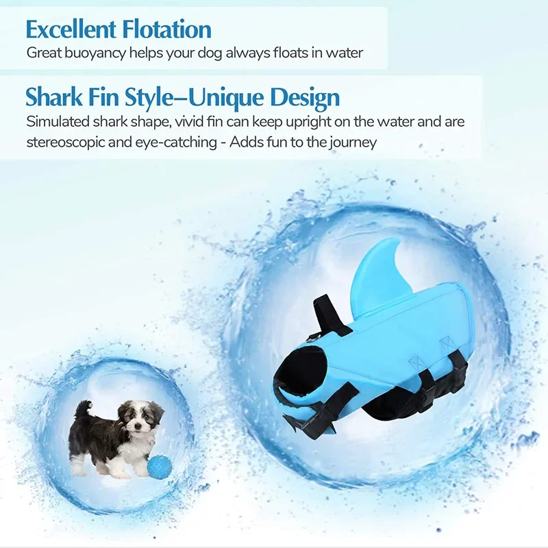 Dog Life Vest Summer Shark Pet Life Jacket Dogs Swimwear Lifeguard Dog Life Jacket Floating Preserver For Swimming Suit - Image 4
