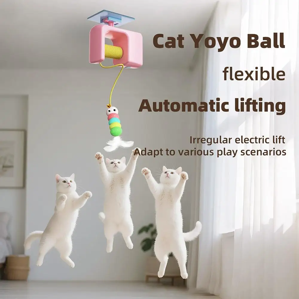 Electric Interactive Cat Teasing Stick Toy Elastic Rope Automatic Flying Bird Cat Toy Pet Stress Relief Toys For Cats - Image 2
