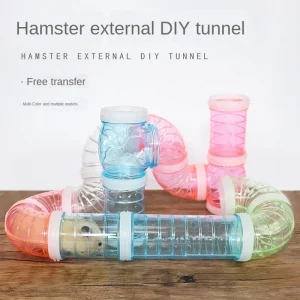 8 Pcs/set DIY Hamster Tunnel Toy Pet Sports Training Pipeline Transparent Runway Toy Pet Hamster Game for Small Animal Accessori