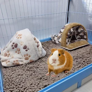 Hamster House Pet Sleeping Cave Warm Soft Beds Plush Printed Cage For Guinea Pig Squirrel Mice Rat Small Animal Supplies