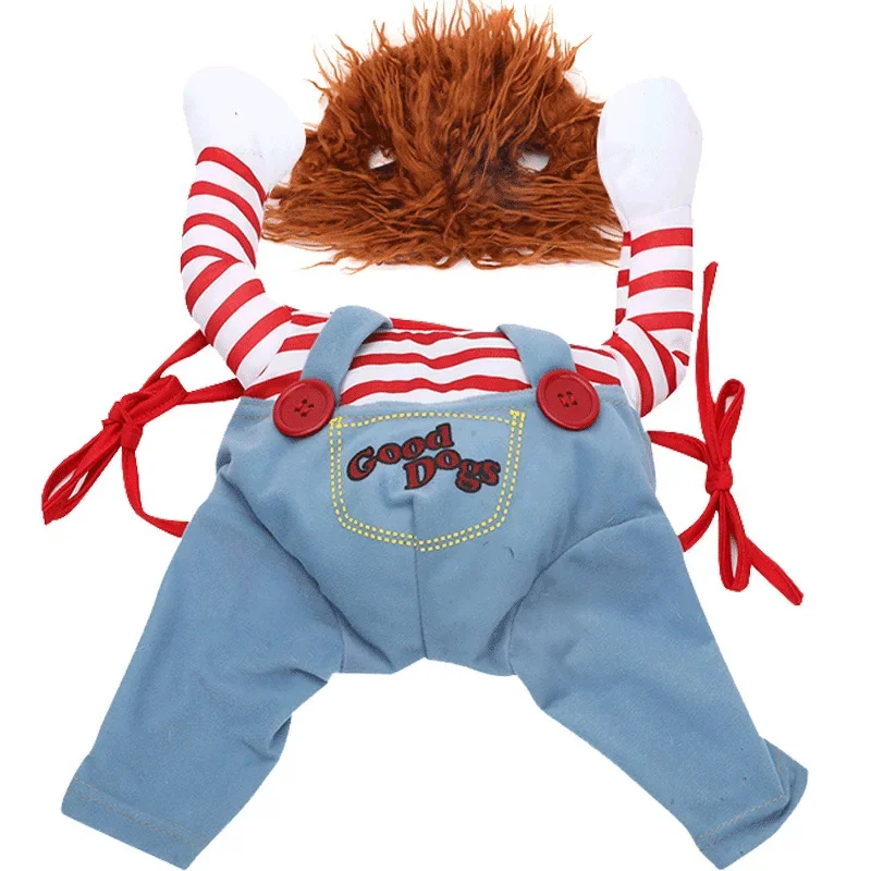Funny Dog Clothes Sweatshirt Set Cosplay Big Suit Pet Clothes Party Costume Face Cloth Comical Outfits Halloween Dress Jumpsuit - Image 3