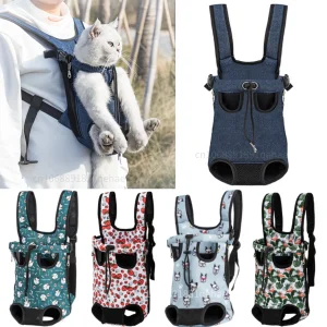 Pet Cat Dog Carrier Backpack Mesh Camouflage Outdoor Travel Products Adjustable Cat Dog Carrier Bag Pet Double Shoulder Backpack