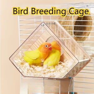 Transparent Design Parakeet Cockatiel Bird House Nest Easy to Clean Parrot House Smooth Edges Parakeet Nesting Box Bird Supplie