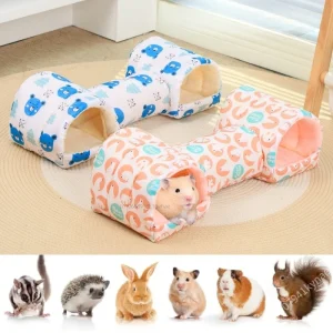 Hamster Rodents Hideaway Toy Gerbil Bed Hideouts Pet Tunnel Cave for Ferrets Hamster Toy Guinea Pigs Small Animals House Cage