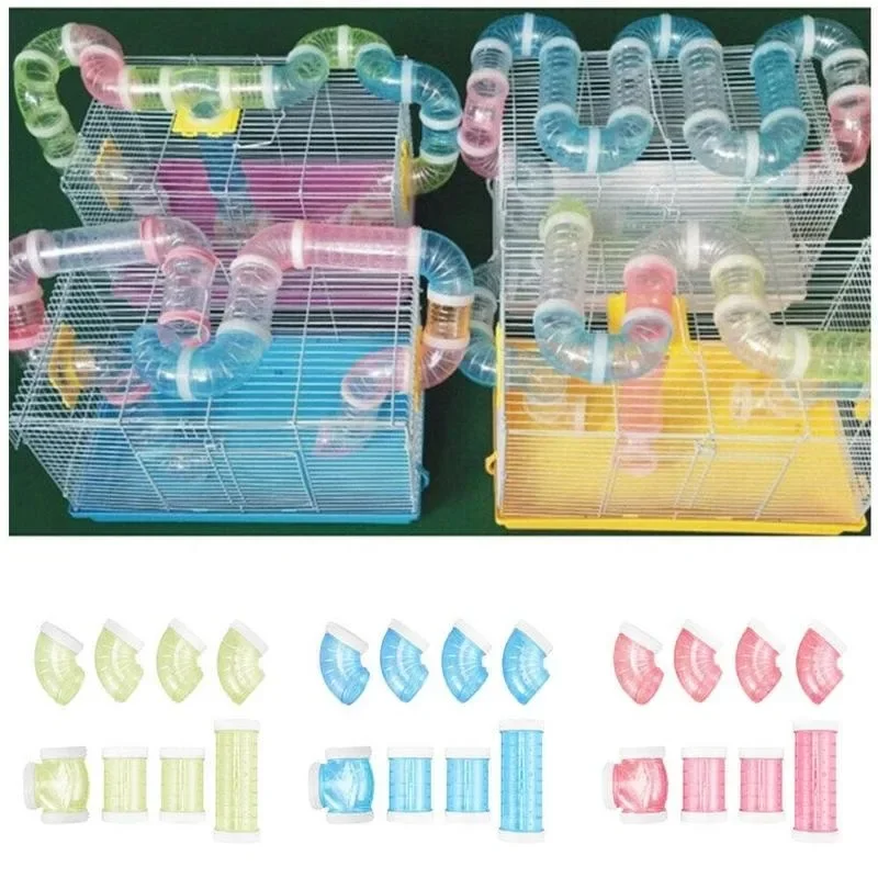 8 Pcs/set DIY Hamster Tunnel Toy Pet Sports Training Pipeline Transparent Runway Toy Pet Hamster Game for Small Animal Accessori - Image 2