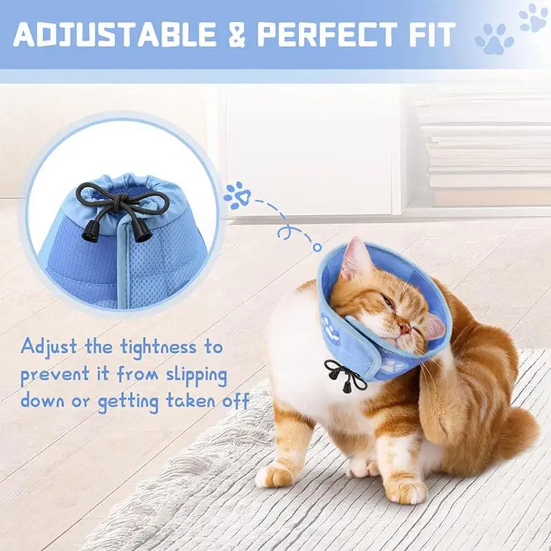 Cat Elizabethan Adjustable Collar Pet Dog Neck Cone Recovery Collar Anti-bite Protective Medical Neck Ring Pet Recovery Collar - Image 5