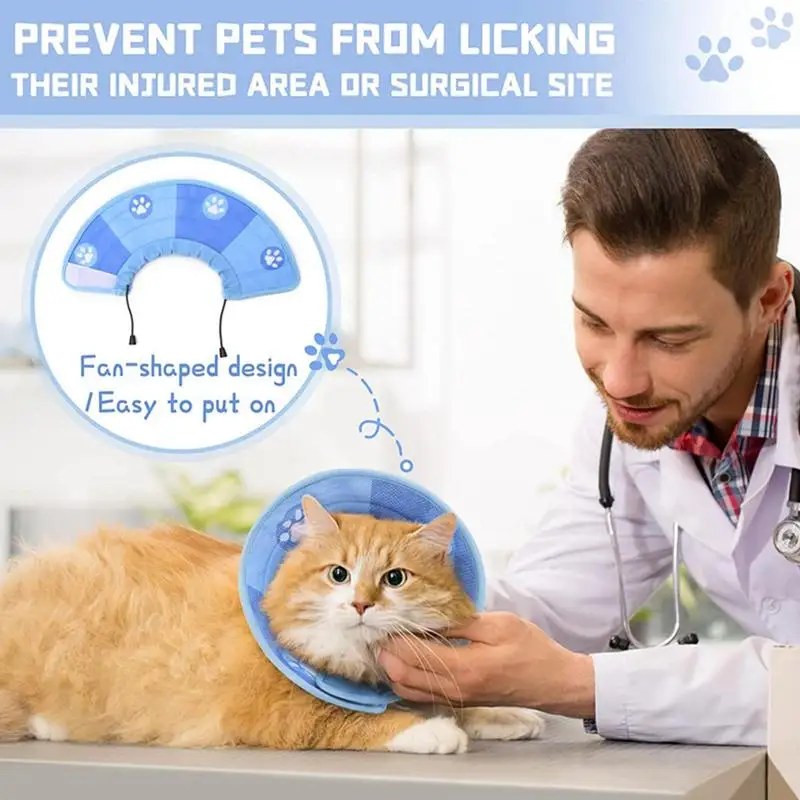 Cat Elizabethan Adjustable Collar Pet Dog Neck Cone Recovery Collar Anti-bite Protective Medical Neck Ring Pet Recovery Collar - Image 2