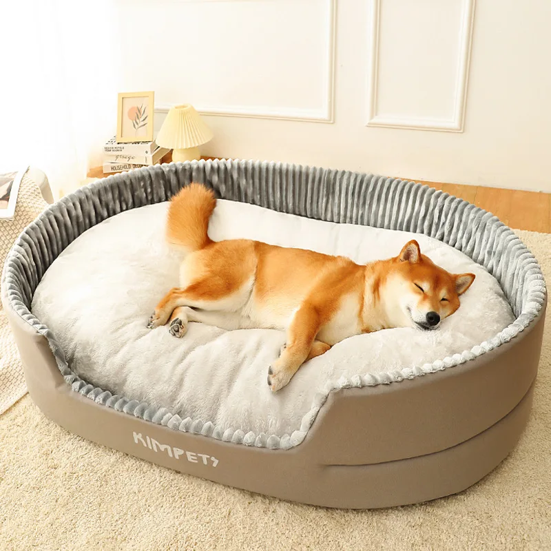 Autumn Winter Dog Bed Washable Kennel Pet Large Sofa Plus Velvet Thick Deep Sleep Cushion Puppy Mat for Small To Large Dogs - Image 4