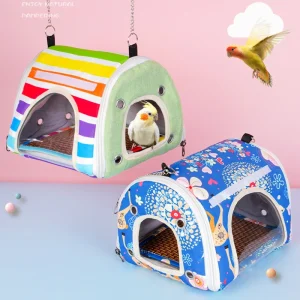 Pet Bird Supplies Round Bird Nest Parrot Bird House Cotton Hammock Bird Cage Parakeet Budgie Hut Tent Bed Small Pet Hanging Cave