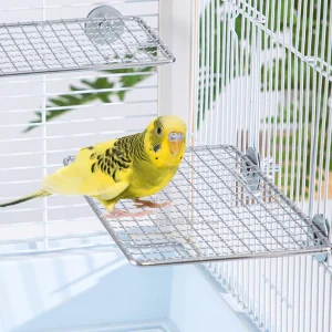 1pc Versatile Stainless Steel Parrot Perch Toy Durable & Washable Bird Resting Stand Platform for Pet Bird Parrot Cages Supplies