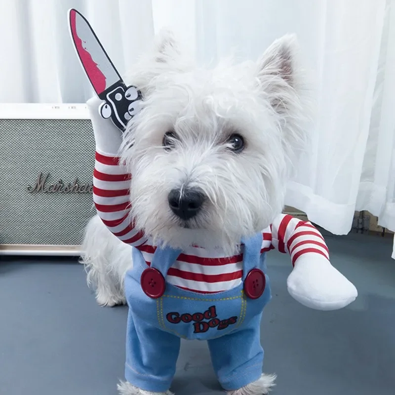 Funny Dog Clothes Sweatshirt Set Cosplay Big Suit Pet Clothes Party Costume Face Cloth Comical Outfits Halloween Dress Jumpsuit - Image 4