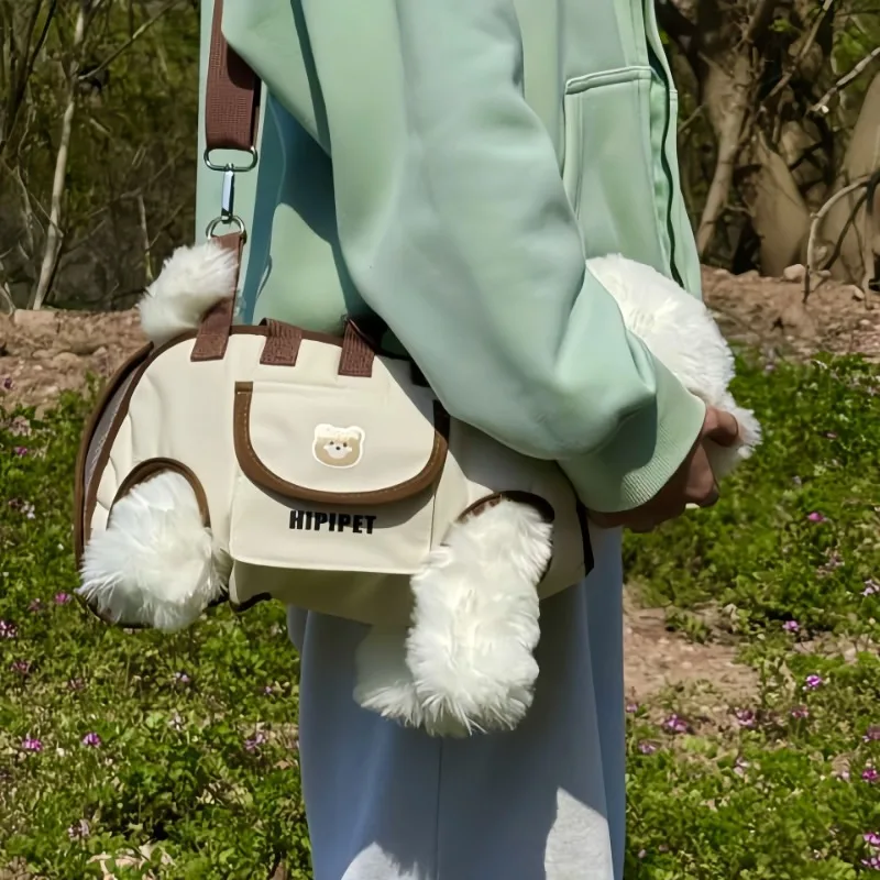 Hands Free Cat Dog Carrier Backpack Portable Breathable Outdoor Pet Bag Crossbody Travel Carrier with Ventilated Pet Space - Image 3
