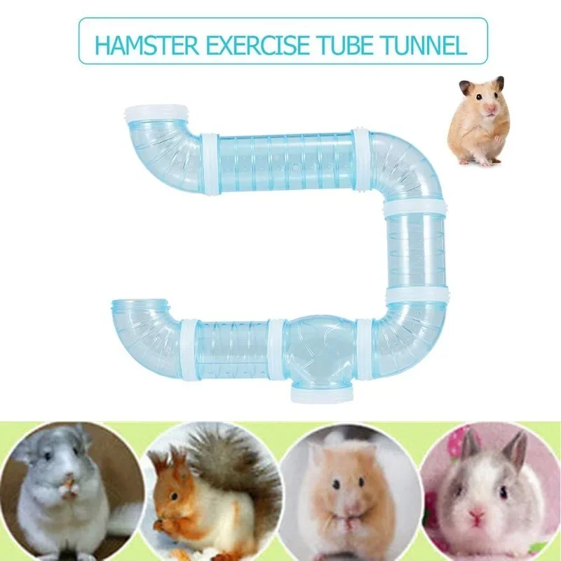 8 Pcs/set DIY Hamster Tunnel Toy Pet Sports Training Pipeline Transparent Runway Toy Pet Hamster Game for Small Animal Accessori - Image 3