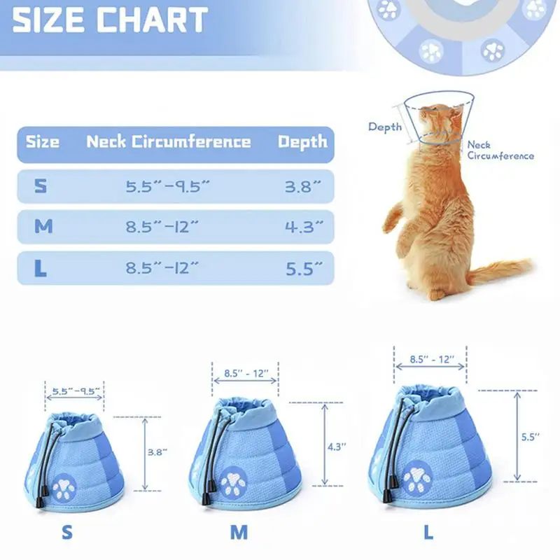 Cat Elizabethan Adjustable Collar Pet Dog Neck Cone Recovery Collar Anti-bite Protective Medical Neck Ring Pet Recovery Collar - Image 6
